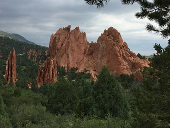 Scenic view of rocky mountains against sky