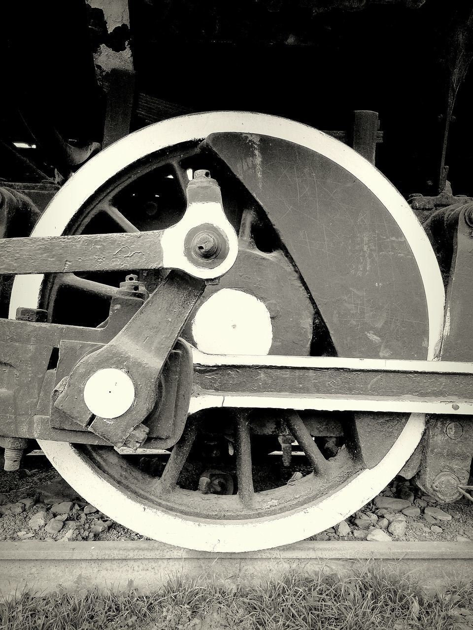 CLOSE-UP OF OLD RAILROAD TRACK