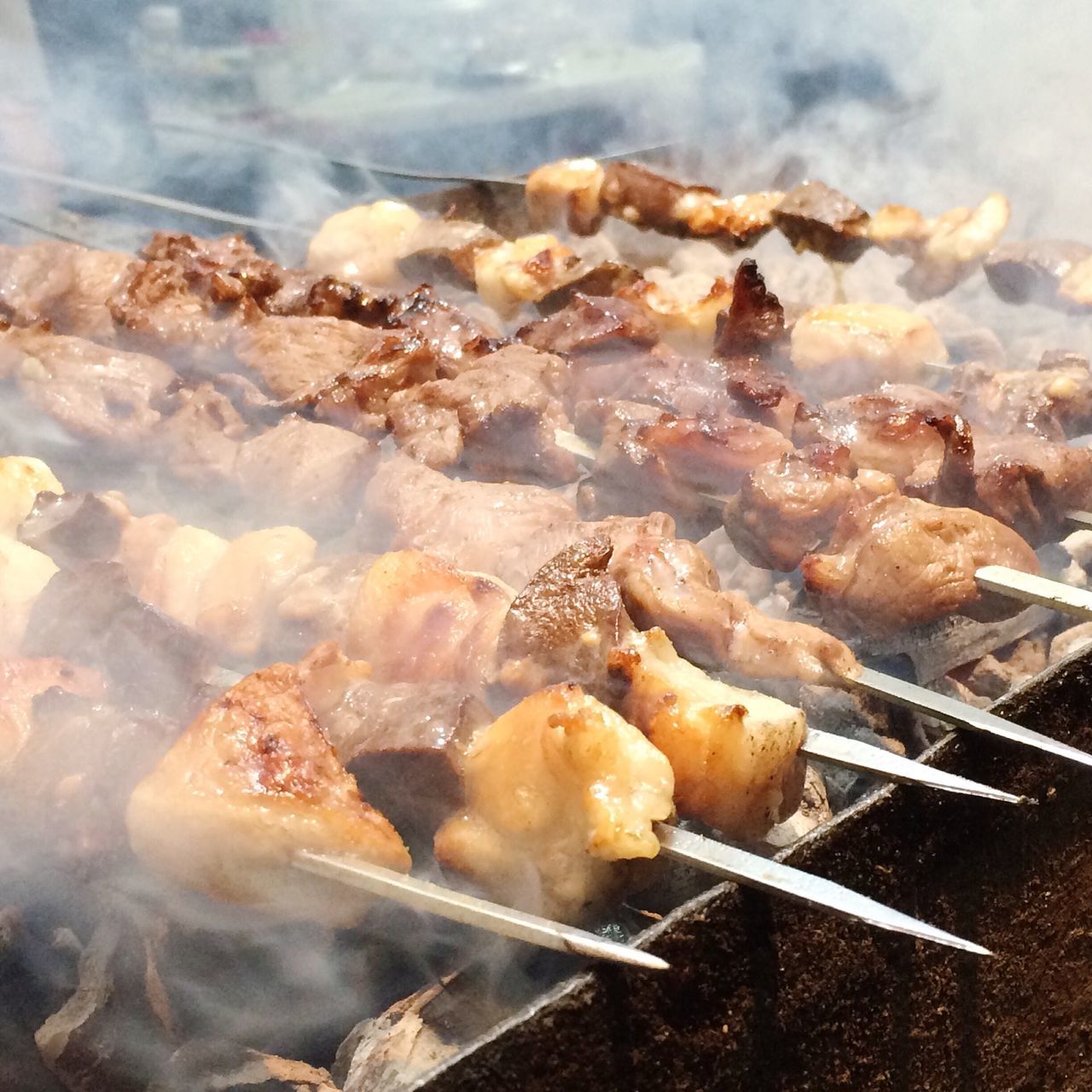 food and drink, food, heat - temperature, preparation, freshness, cooking, barbecue grill, smoke - physical structure, meat, barbecue, flame, burning, healthy eating, grilled, fire - natural phenomenon, close-up, preparing food, heat, high angle view, roasted