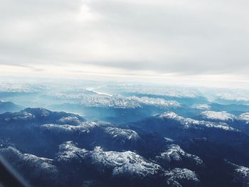 Aerial view of landscape against sky