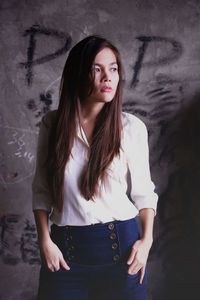 Portrait of a beautiful young woman