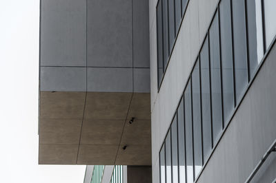 Low angle view of modern building against sky