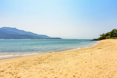 Beach on the island of ilhabela on the north coast of the state of sao paulo