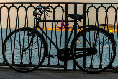 Bicycle parked on footpath