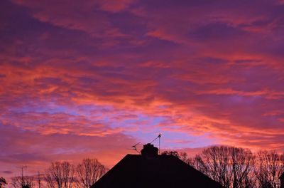 Low angle view of silhouette sky at sunset