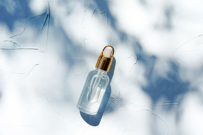 Cosmetic oil in glass bottle , body care product 