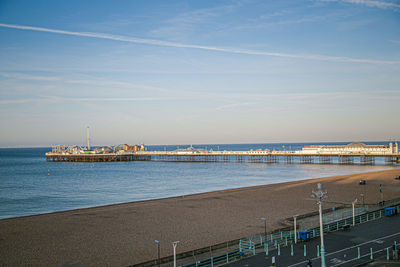 Pier over sea against sky