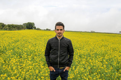 Man standing in field