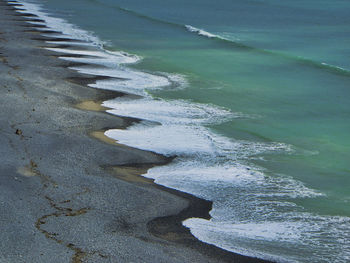 High angle view of beach