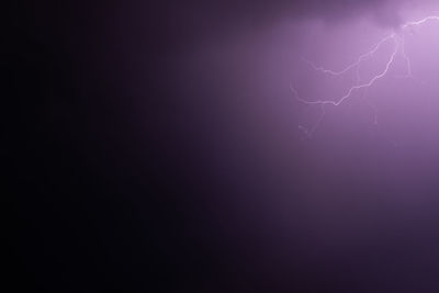 Low angle view of lightning in sky