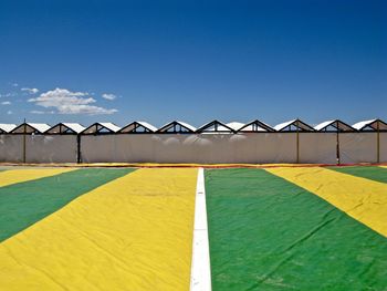 Beach cabins and volley court