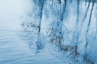 Full frame shot of frozen water