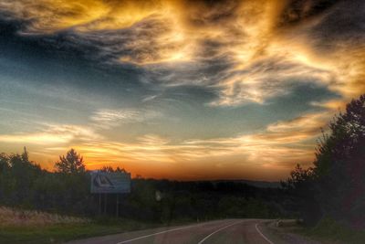 Road passing through landscape