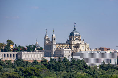 Buildings against sky in city