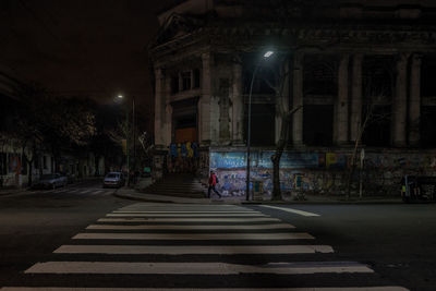 View of illuminated buildings at night