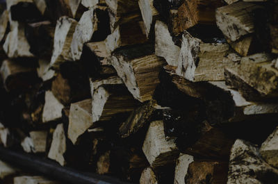 Full frame shot of logs