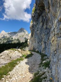 Scenic view of rocky mountains against sky