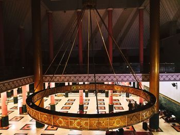 High angle view of clock at home