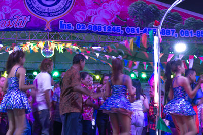 Crowd of people at nightclub