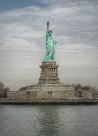 Low angle view of statue of liberty