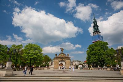 View of historical building against cloudy sky