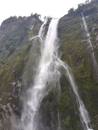 Scenic view of waterfall