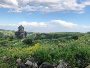 Scenic view of old building against sky