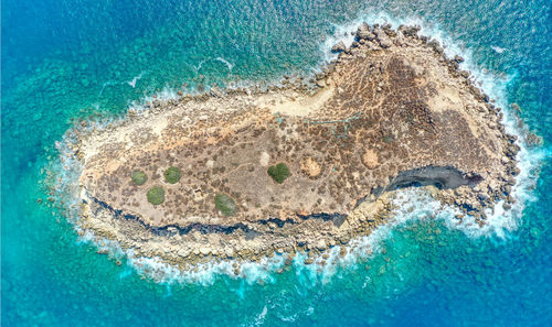 High angle view of beach