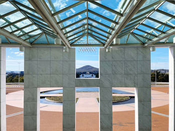 View of the parliament house in canberra 