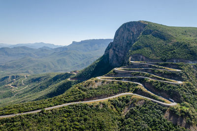 High angle view of mountain landscape