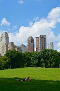 Man relaxing at central park