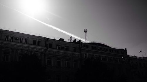 Low angle view of building against clear sky