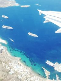 Aerial view of blue sea