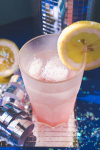 Close-up of drink on table