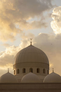 Low angle view of cathedral against sky during sunset