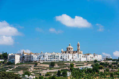 Locorotondo and the itria valley. between white houses and trulli. puglia, italy