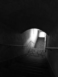 High angle view of stairs