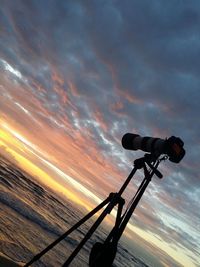 Silhouette of beach at sunset