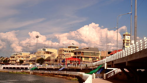 Panoramic view of buildings and city against sky