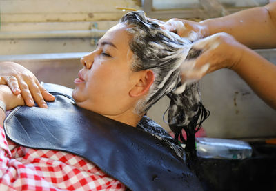 When to relax and wash your hair in house