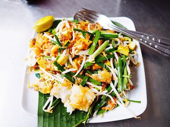 High angle view of salad in plate