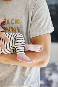 Father holding baby