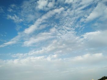 Low angle view of clouds in sky