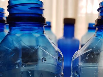 Close-up of water bottles