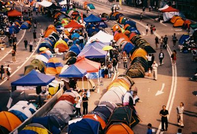 People in city