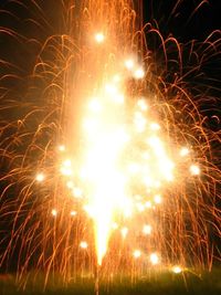 Low angle view of firework display