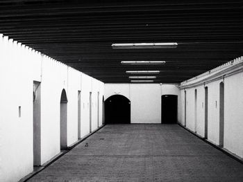 Empty corridor of building