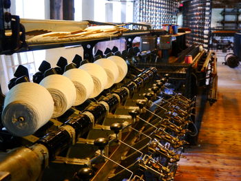 Aerial view of wine bottles