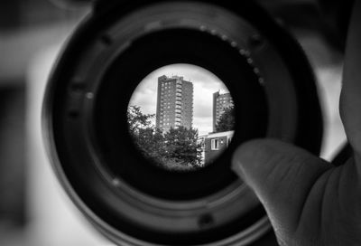 Close-up of man with camera