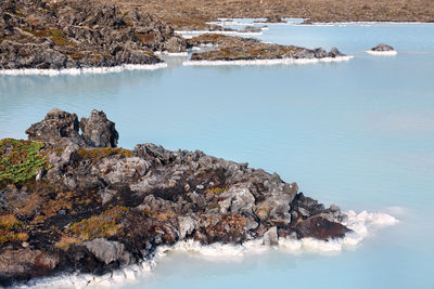 Rock formations on beach